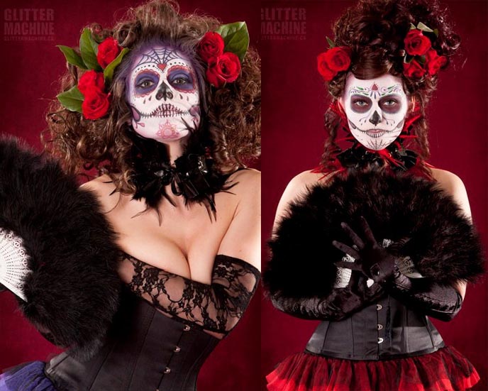 Day of dead sugar skulls makeup dia de los muertos MAZATLAN MEXICO FOR