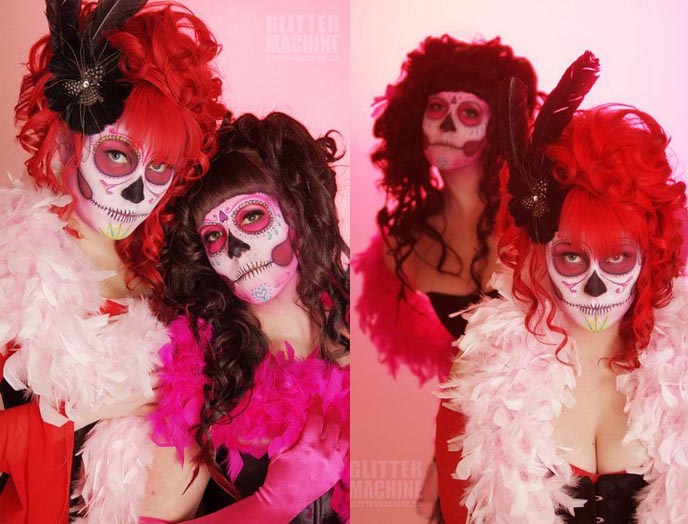 Day of dead sugar skulls makeup dia de los muertos MAZATLAN MEXICO FOR