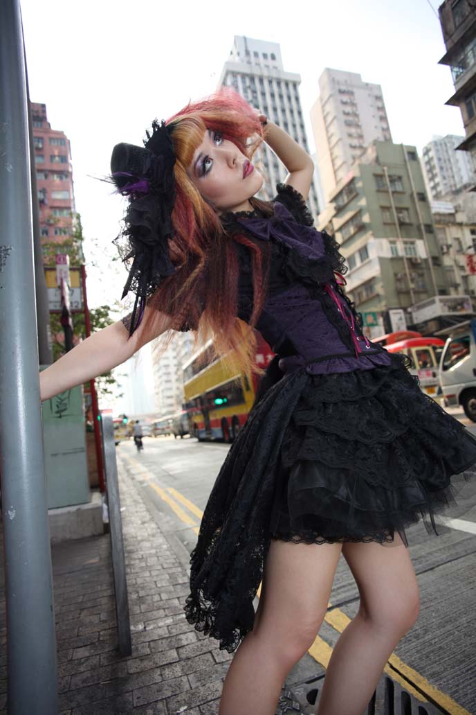 Hong Kong Street Style Fashion Photography Gothic Beauty