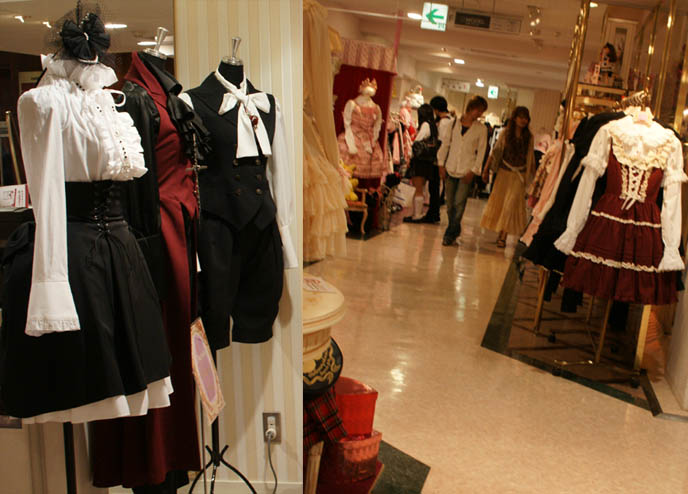 Angelic Pretty and Kera shop angel stores in Tokyo, Japan. Pink ama loli dresses, egl elegant gothic lolita and aristocrat fashion.