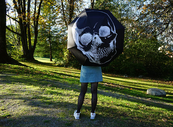 Sugar Skull Umbrella, gothic umbrellas