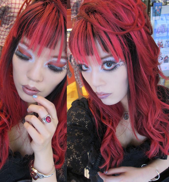 Gyaru Hairstyle Tokyo Hostess Hime Gal Hair Salon Kabukicho Morticia Addams Dress Makeup Costume La Carmina Blog Alternative Fashion Goth Travel Subcultures