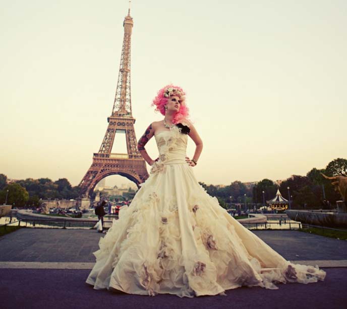 black steampunk wedding dress