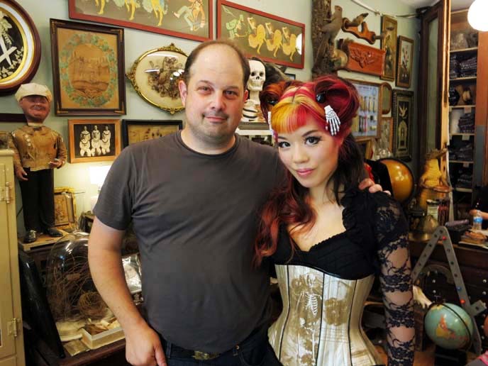 wilde hunt corsets, goth girl hair, gothic makeup, goth tv host, Mike Zohn, Evan Michelson