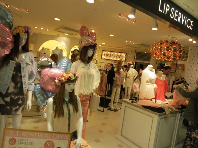 lip service japan, shibuya 109 shopping