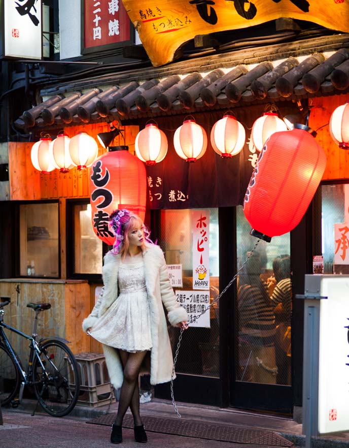 nakano, japanese lanterns, tokyo at night