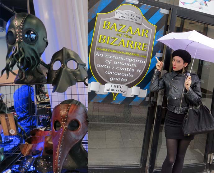 steampunk leather masks, bazaar of bizarre montreal