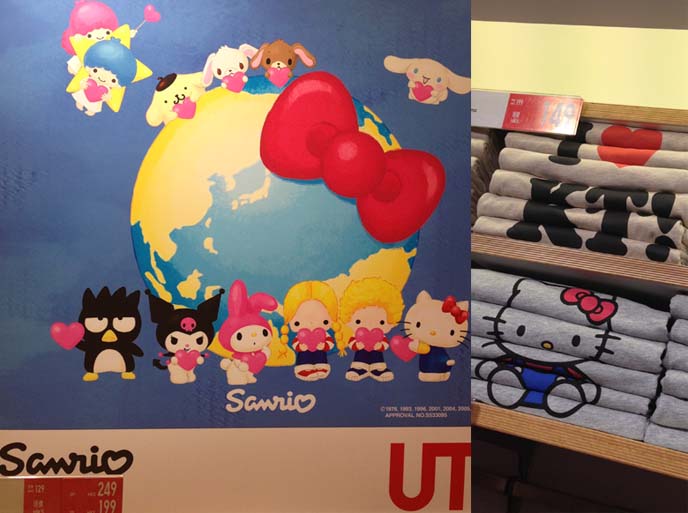 sanrio and uniqlo collaboration, hello kitty tshirts