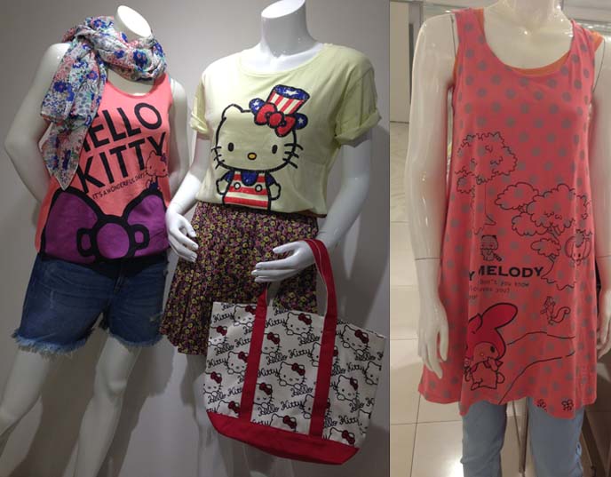 my melody tshirts, sanrio fashion uniqlo