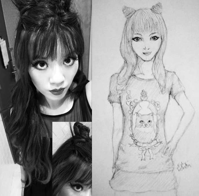 kyary pamyu pamyu fan art, fashion blogger drawing