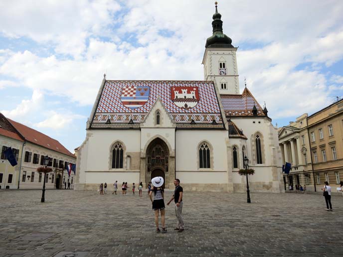 St. Mark's Church, colorful tile roofs zagreb