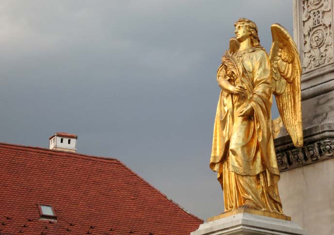 gold angel statue europe