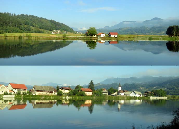 slovenia landscape, eastern european scenery lakes