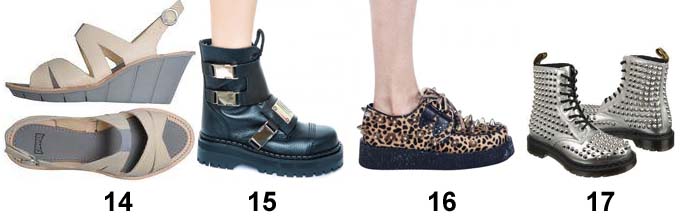 goth punk shoes, leopard creepers