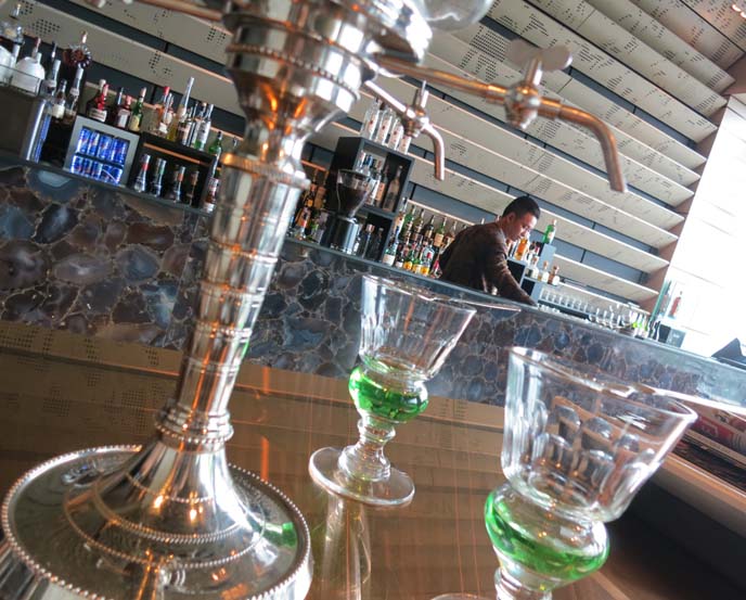 absinthe drip, glass cups