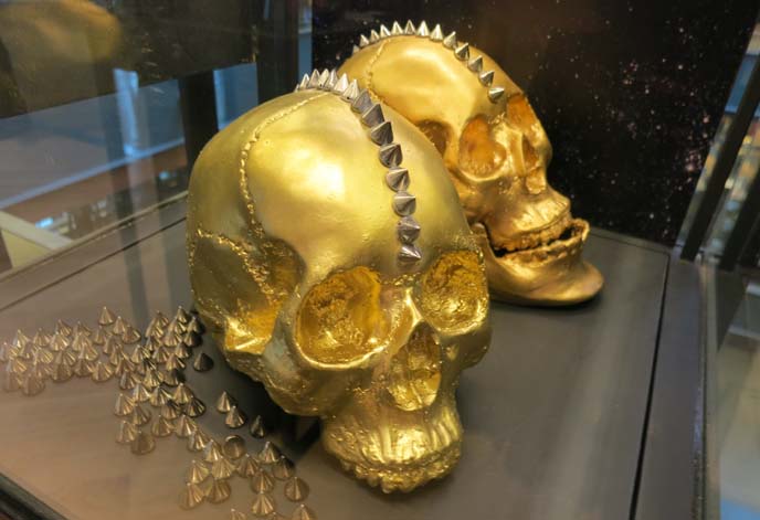 gold skull mohawk jewelry