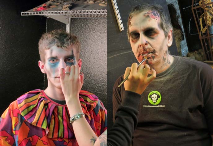 scary clown makeup, zombies face