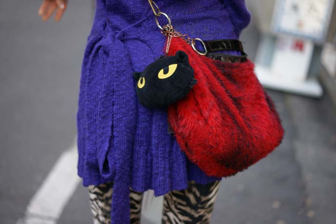 japan accessories, black cat purse