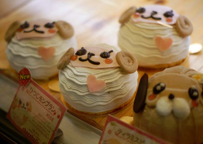 lamb cute face cakes, hitsuji