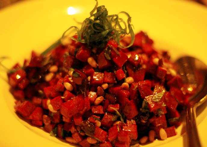 beet pine nuts salad