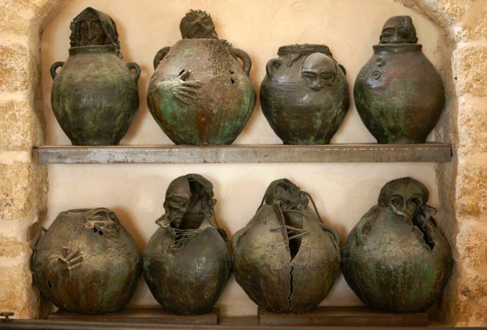 horror vases, scary sculptures