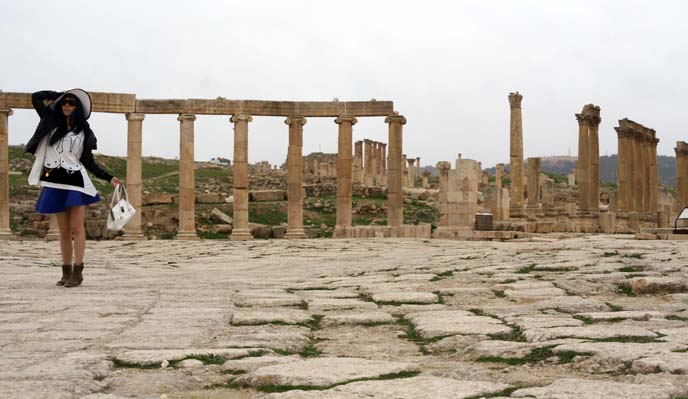 jerash Hippodrome, Colonnade pillars