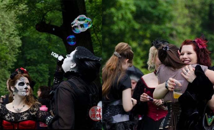 goth picnic in park