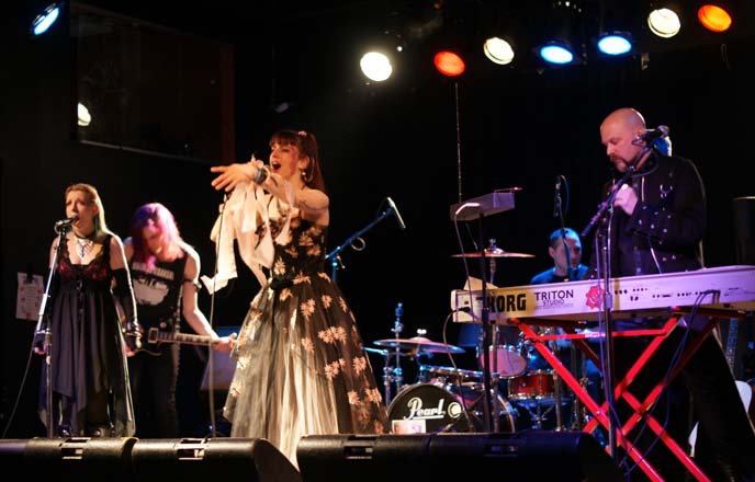 goth band performing