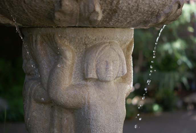 close up fountain, water motion