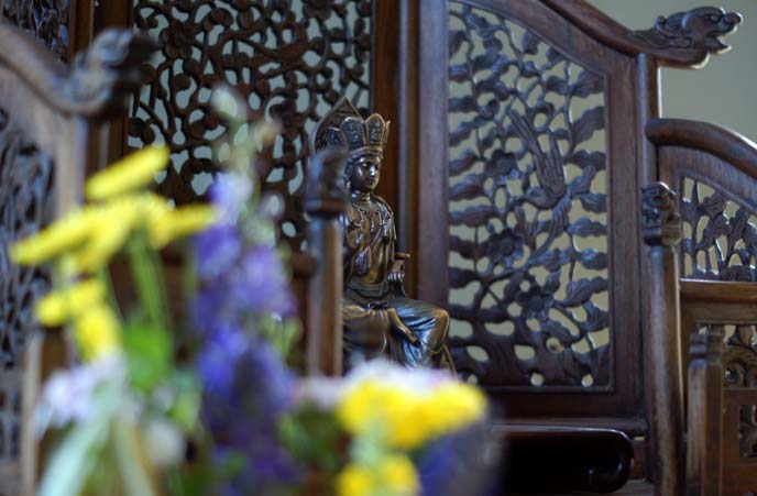 wood buddha altar, SFZC