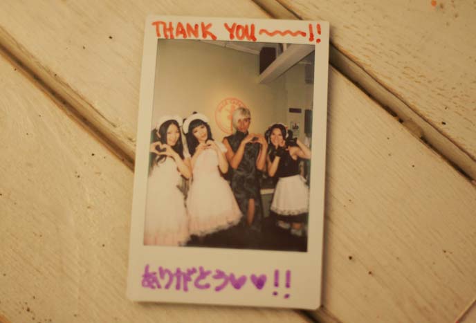 cheki maid cafe polaroids