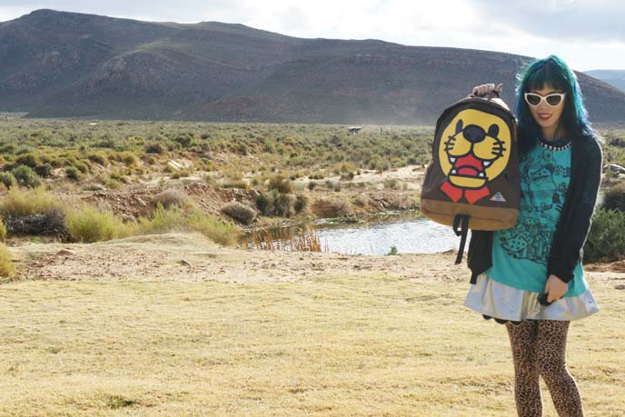 lion face backpack