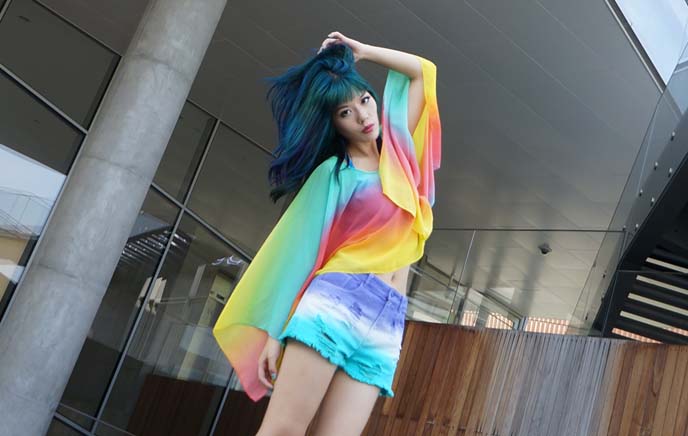 rainbow top, colorful shirt