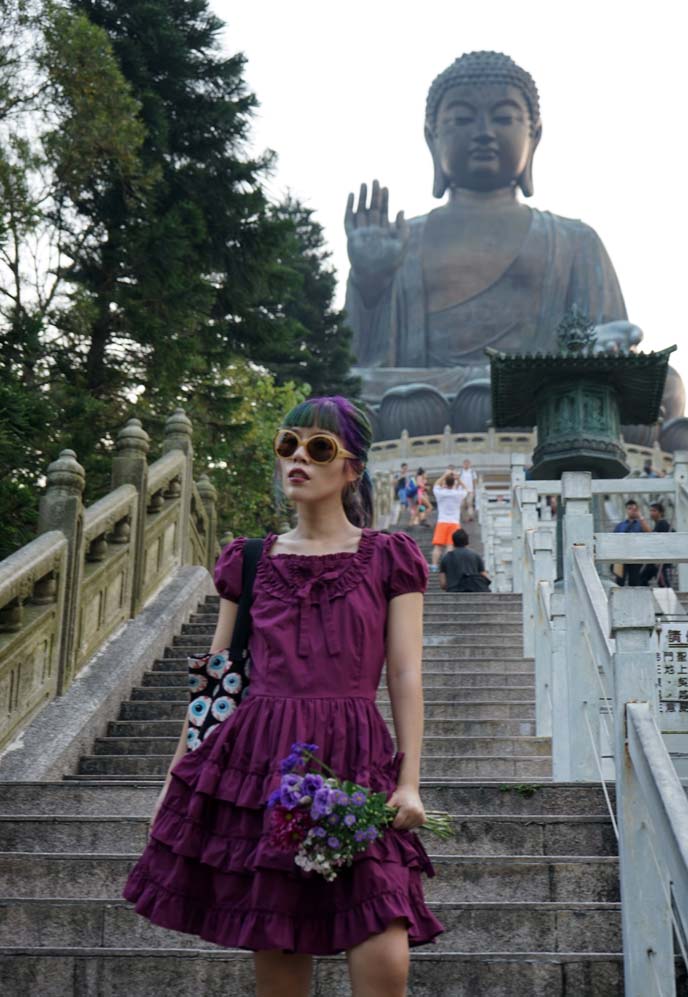 climbing stairs buddha statue lantau