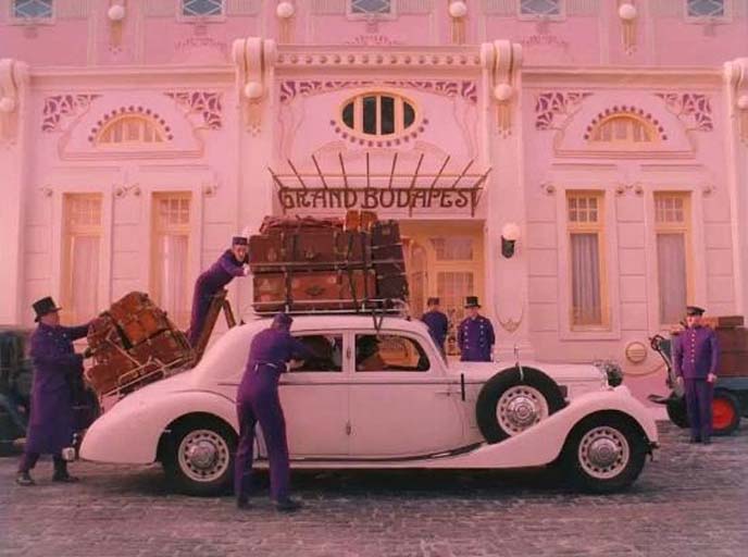 grand budapest hotel exterior car