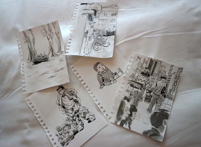 hong kong people sketches