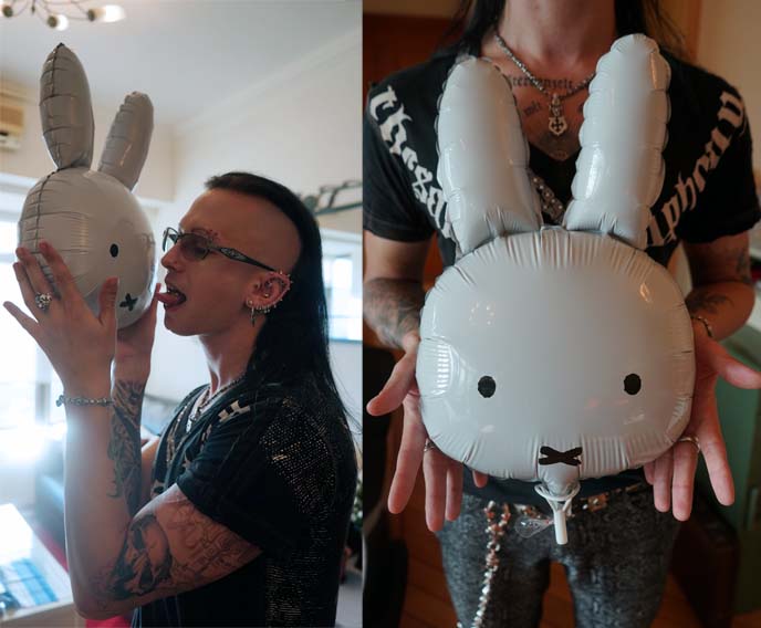 bunny face balloon