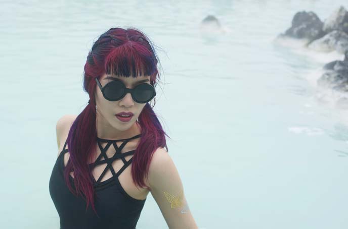 goth pentagram swimsuit, swimwear