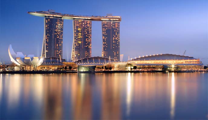 singapore marina bay sands view, skyline