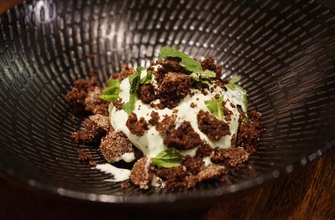 mint chocolate deconstructed dessert