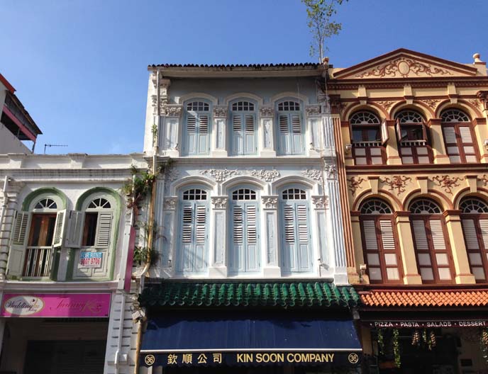 singapore colonial buildings, facades