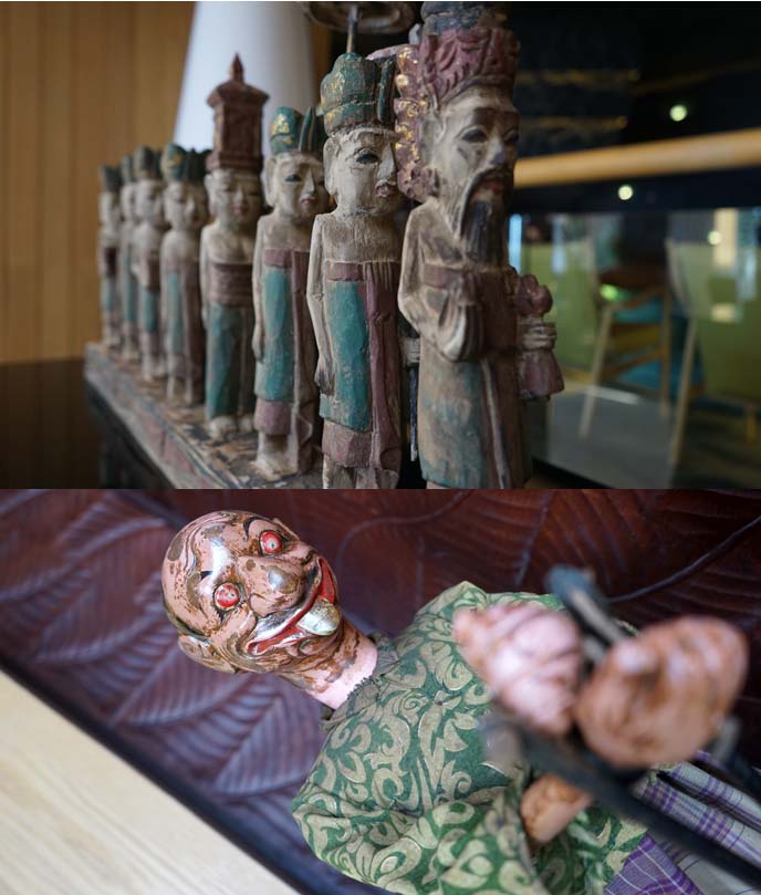 traditional balinese sculptures, wood carved figures