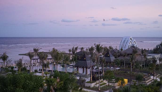 bali indonesia pink sunset