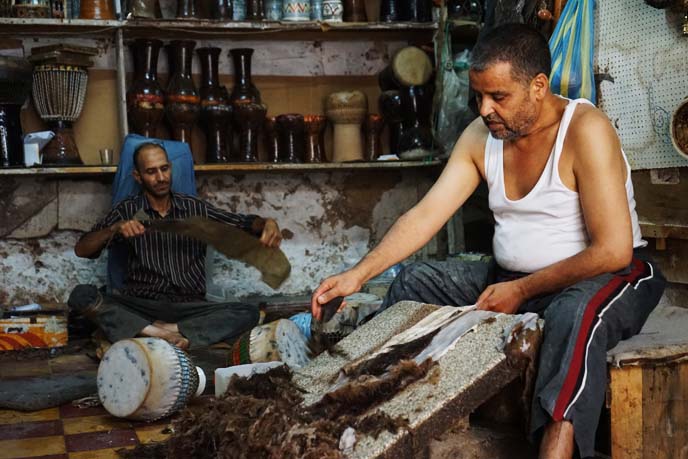 morocco tannery, animal hides