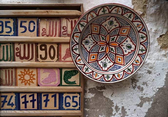 fes morocco plates, artwork