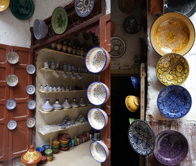 fez ceramics, painted bowls