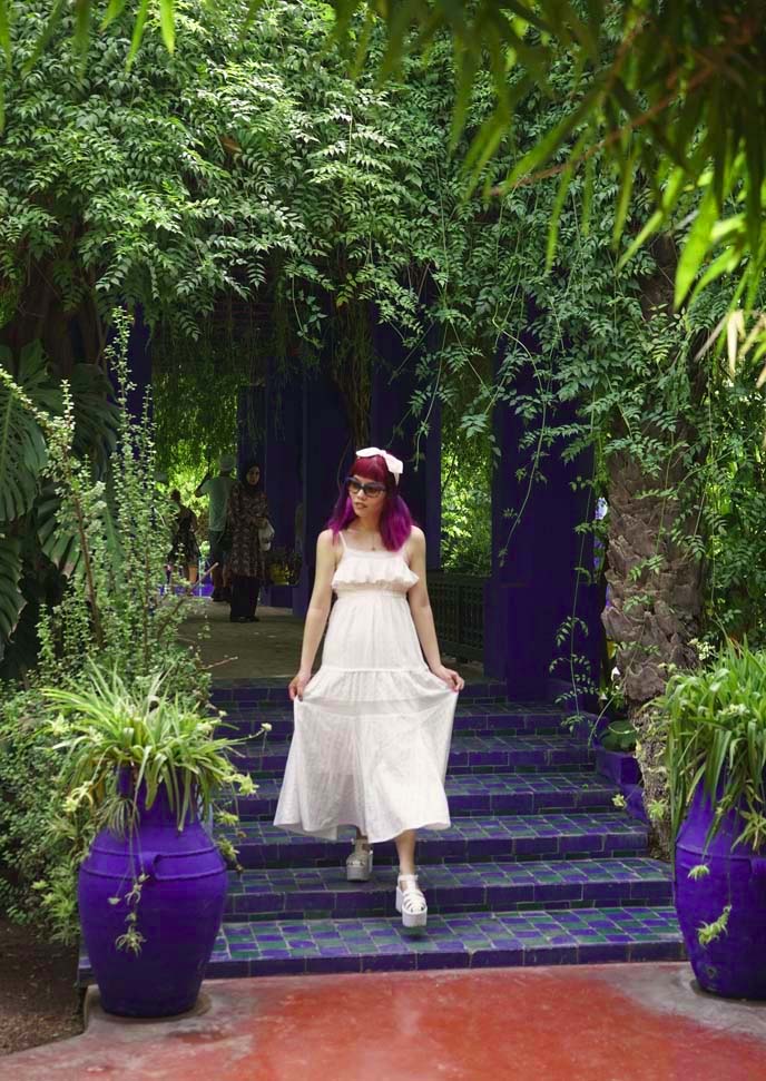 jardin majorelle morocco, fashion blogger