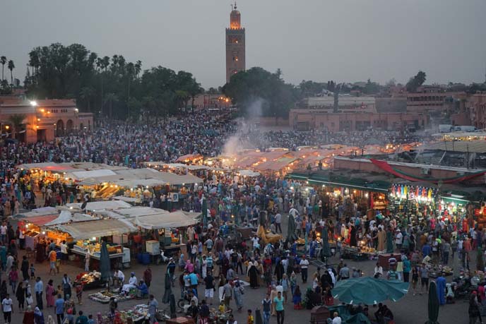 square of the dead marrakech view night