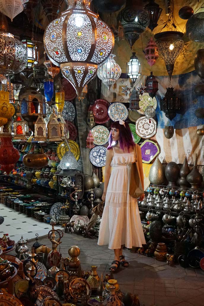 moroccan lanterns, square of dead medina