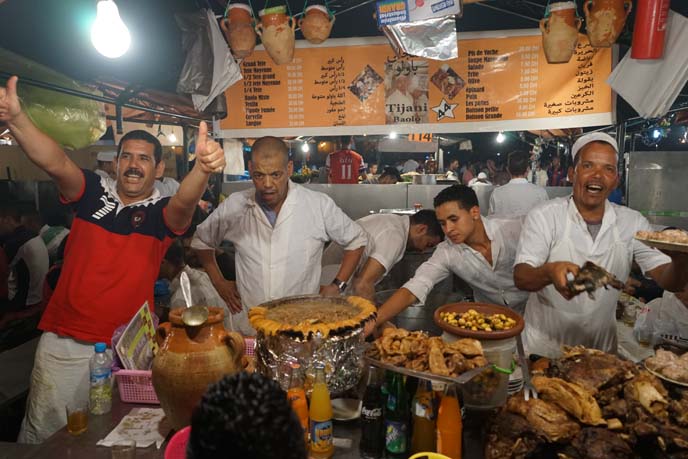 moroccan men, marrakesh street food